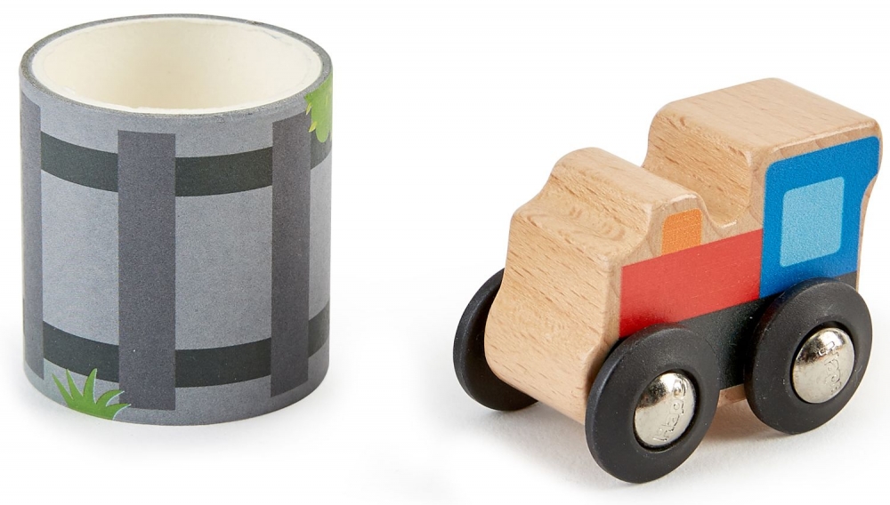 Wooden train, Hape, With track on sticker