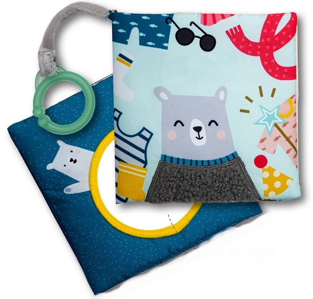 Soft sensory book, Taf Toys, What′s Paul Wearing, 15 x 15 cm