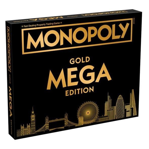 Board game, Winning Moves, Monopoly, Mega Gold edition