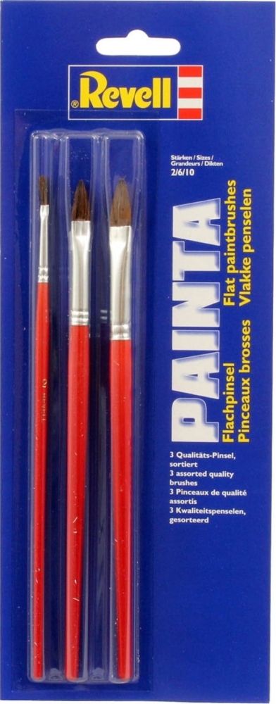 Set of flat brushes, Revell, Painta, 3 pieces