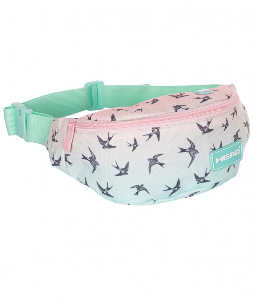 Belt bag, Astra, AW1, Head, Ombre effect, Dancing swallows, 28 x 15 cm, Multicolor