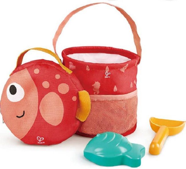 Sand kit, Hape, Collapsible backpack, 4 pieces