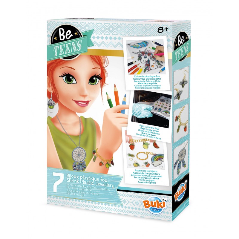 Creative Set, Buki France, Be Teens, DIY Shrink Plastic Jewelry, 7 Pieces
