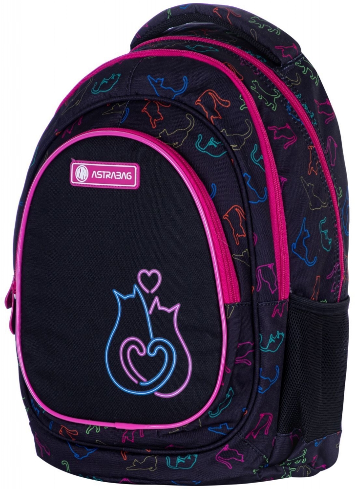 School backpack, Astra, Cat love, 39 x 28 x 15 cm