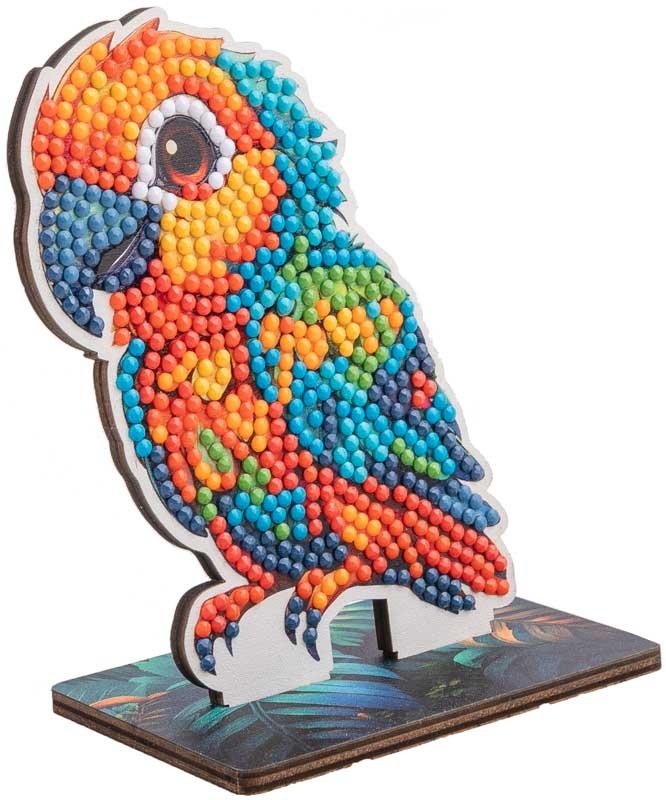 Комплект за диамантена бродерия, Craft Buddy, Crystal Art Buddies, Папагал, 7 части