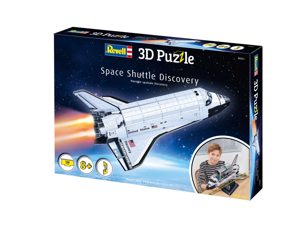 Пъзел, Revell, Космическа совалка Дискавъри 3D, 126 части