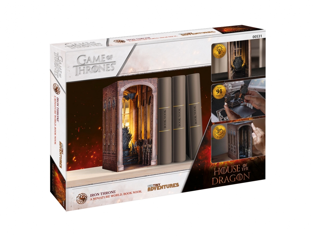 Сглобяем модел с LED светлина, Revell, House of the Dragon, Железният трон, Малки светове за сглобяване, 91 части