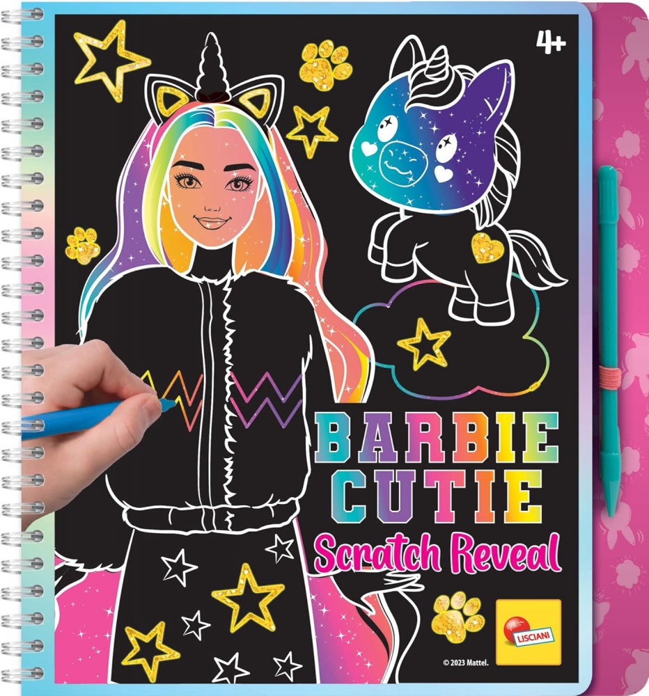 Творчески комплект, Lisciani, Barbie, Scratch Reveal, Скречбук Барби сладурче