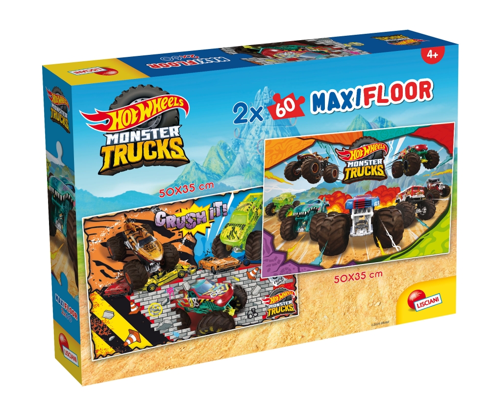 Пъзел, Lisciani, Hot Wheels, 2 x 60 части
