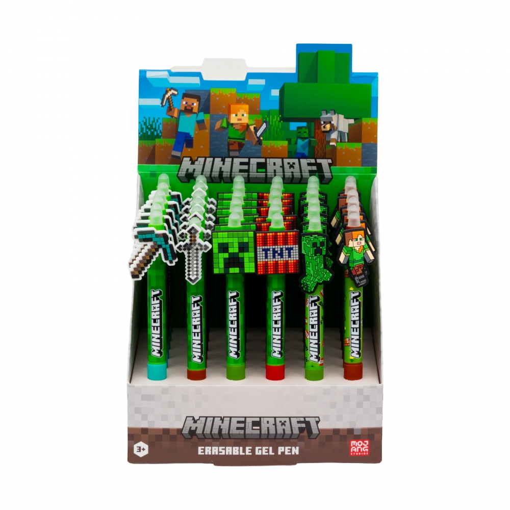 Изтриваема химикалка с гумен захват, Astra, MINECRAFT, Автоматична