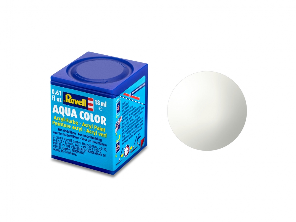 Акрилна боя, Revell, Aqua Color, Бял гланц, 18 мл