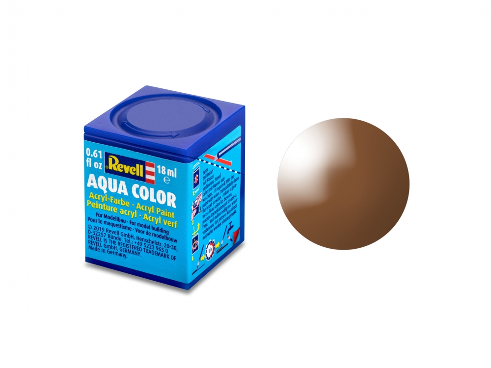 Акрилна боя, Revell, Aqua Color, Тинесто кафяво гланц, 18 мл