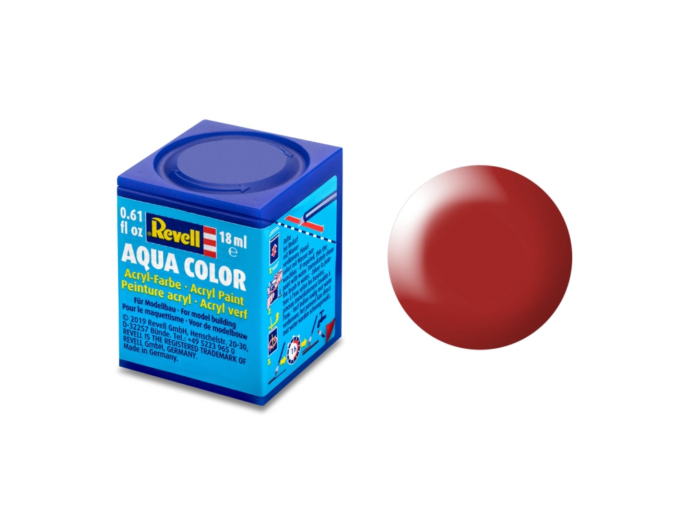Акрилна боя, Revell, Aqua Color, Копринено огнено червено, 18 мл