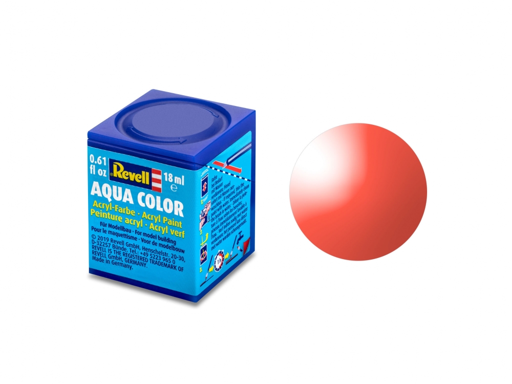 Акрилна боя, Revell, Aqua Color, Чисто червено, 18 мл