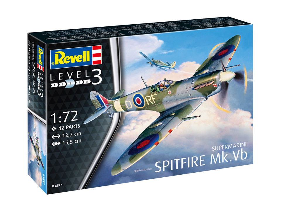Сглобяем модел, Revell, Изтребител Spitfire Mk. Vb, 42 части