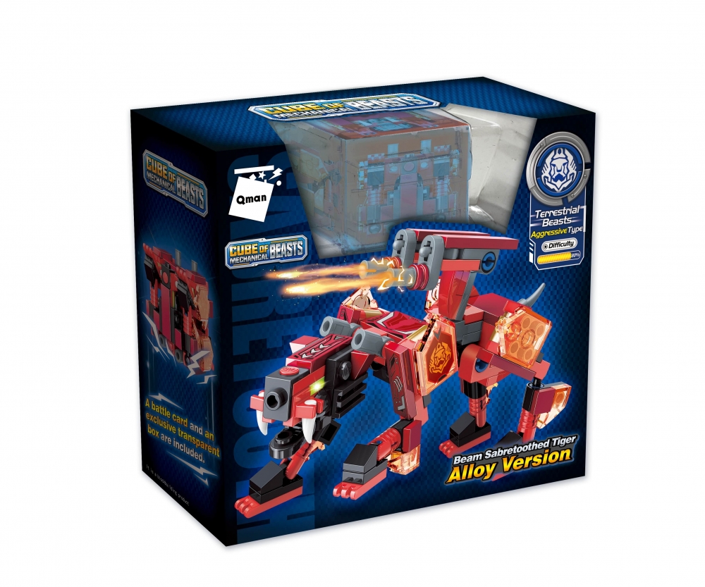 Конструктор, Qman, Mechanical Beasts, Саблезъб тигър, 145 части