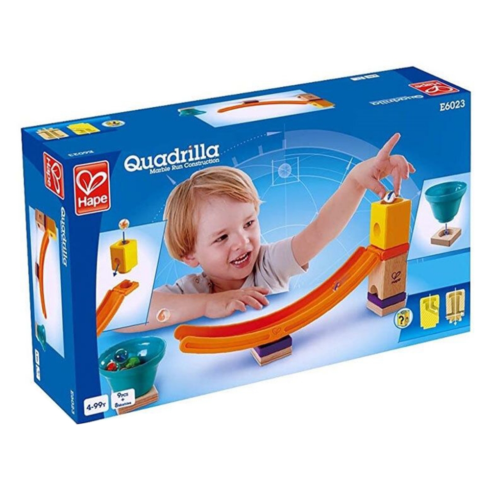 Комплект дървена писта, Hape, Quadrilla, Скейт парк, 9 части