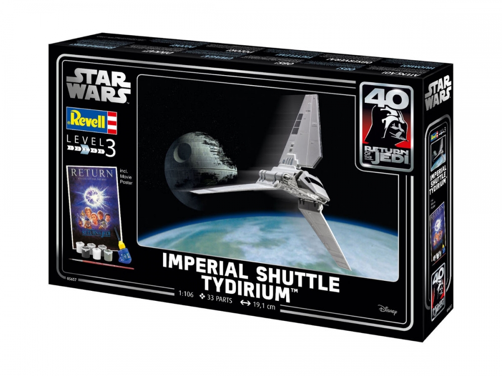 Подаръчен комплект сглобяем модел, Revell, Star Wars, Imperial Shuttle Tydirium, 33 части