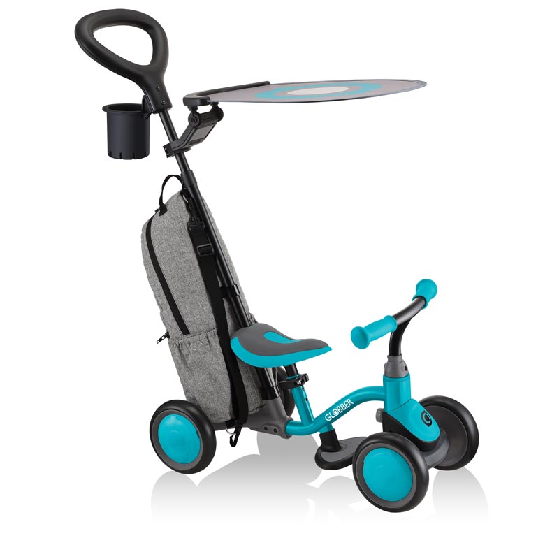 Колело за баланс, Globber, Learning bike 3 в 1 Deluxe, Синьо-зелено