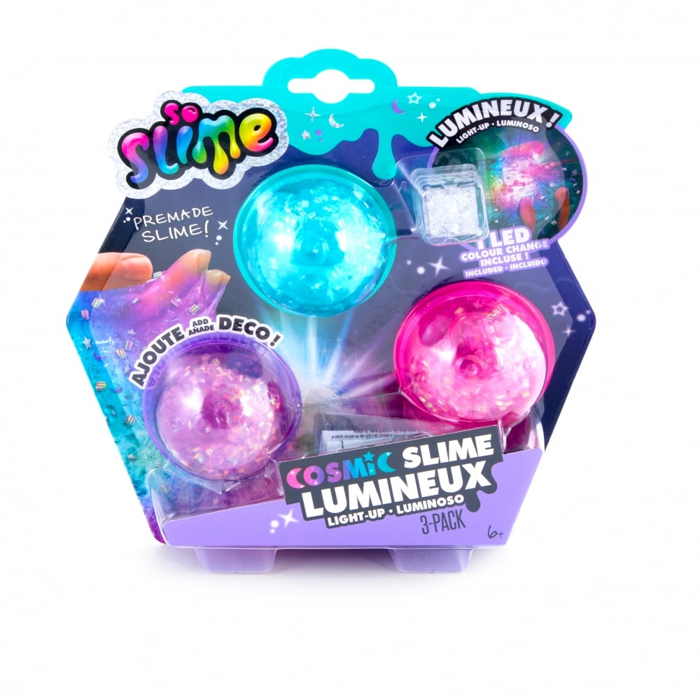 Творчески комплект, Canal Toys, Светещ космически слайм, 3 цвята