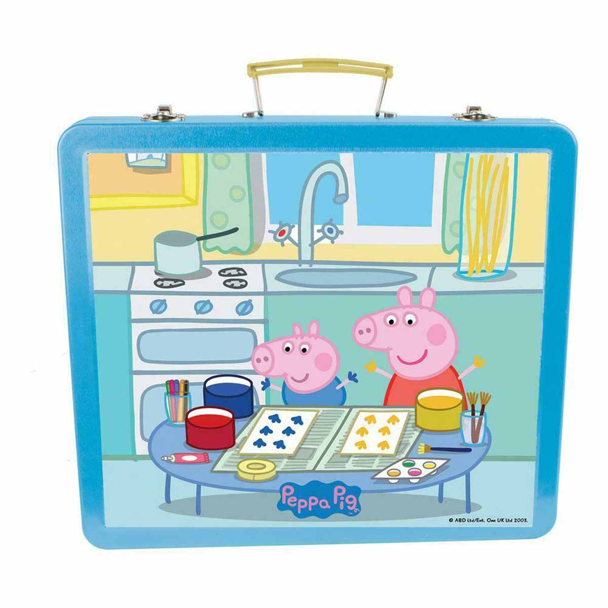 Творчески комплект, D′Arpeje, Куфарче за рисуване, Peppa Pig, 30 x 4 x 28 cm, 60 части