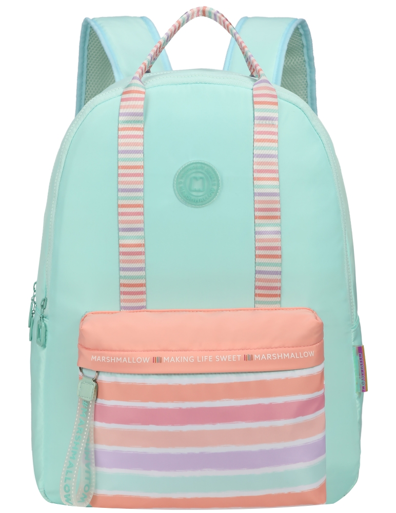 Ученическа раница, Marshmallow, Stripes Mint, 43 x 33 x 16 см