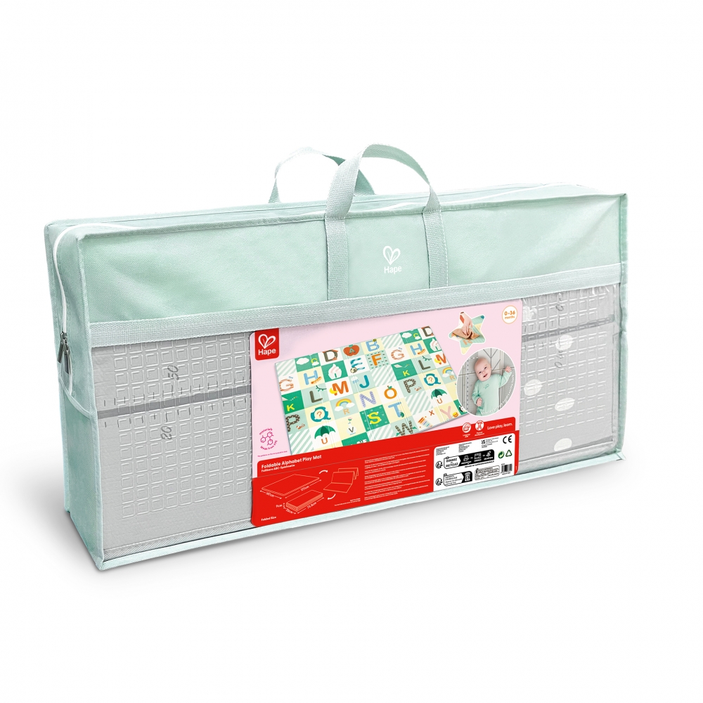 Сгъваема подложка за игра, Hape, Азбука, 177 x 147 x 1 см