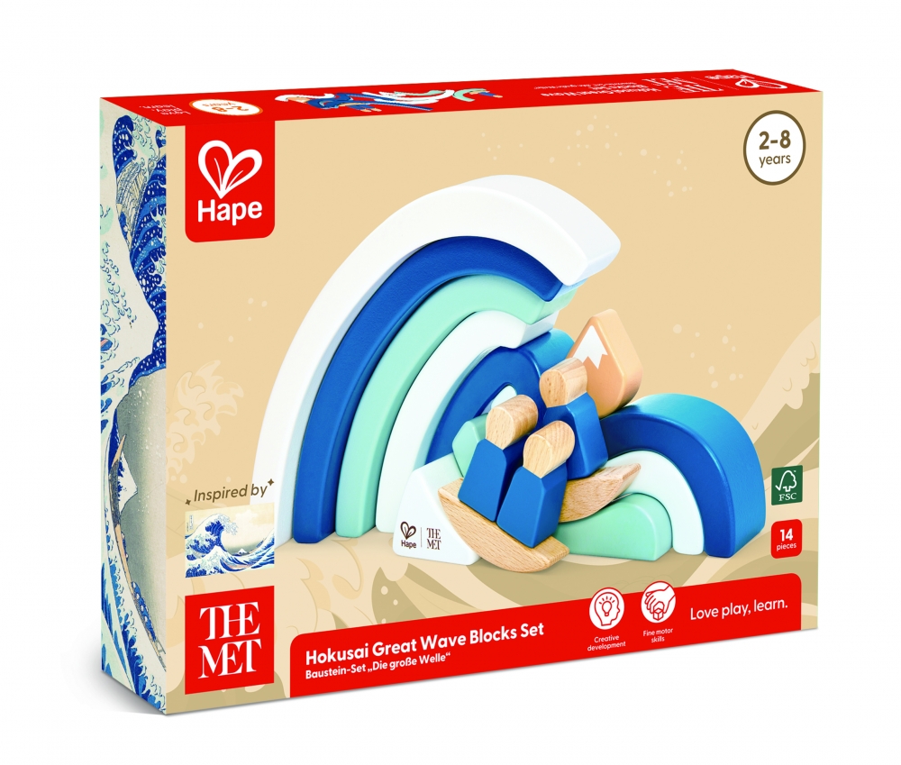 Комплект форми за подреждане, Hape, The Met, Голямата вълна на Хокусай, 14 части
