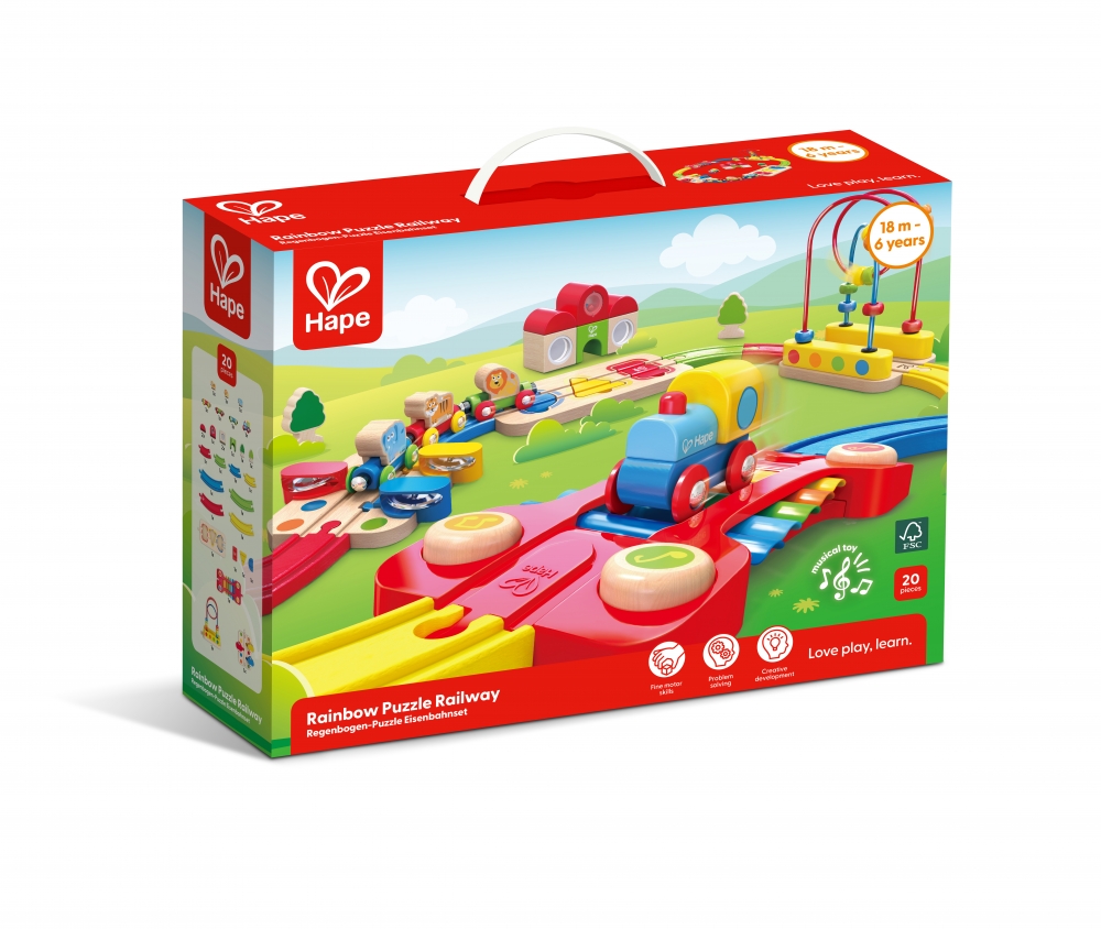 Дървен комплект, Hape, Железопътен комплект, Цветовете на дъгата