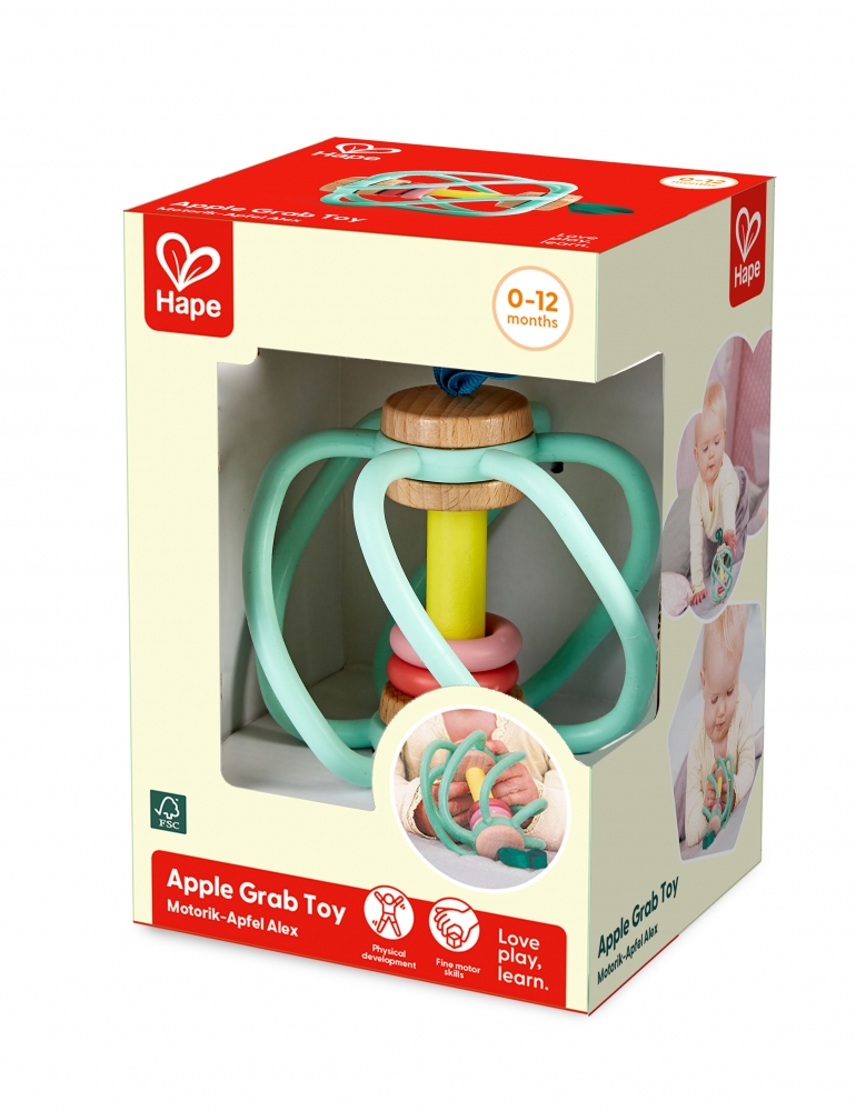 Двигателна бебешка играчка, Hape, Ябълка