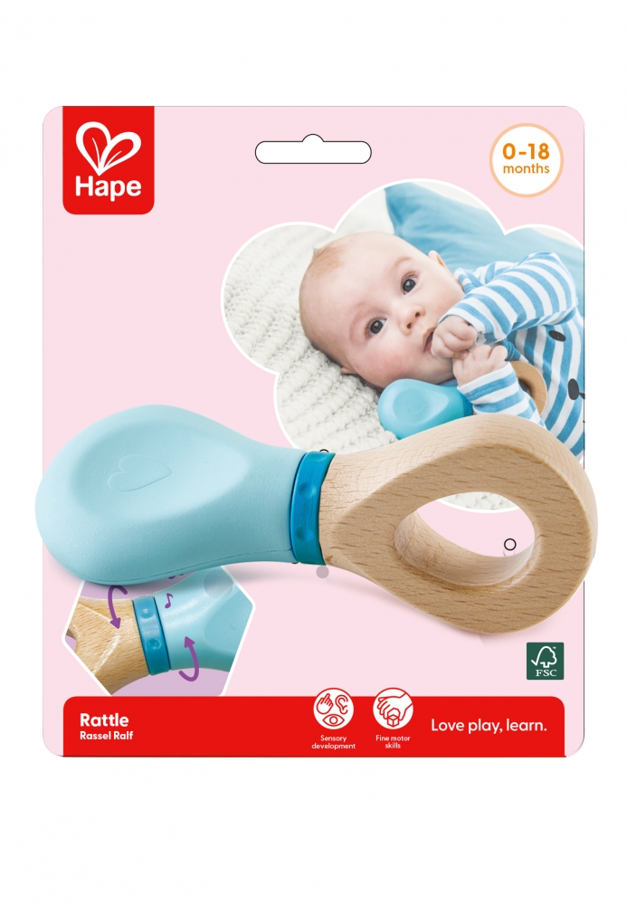 Бебешка дрънкалка, Hape, 13 см
