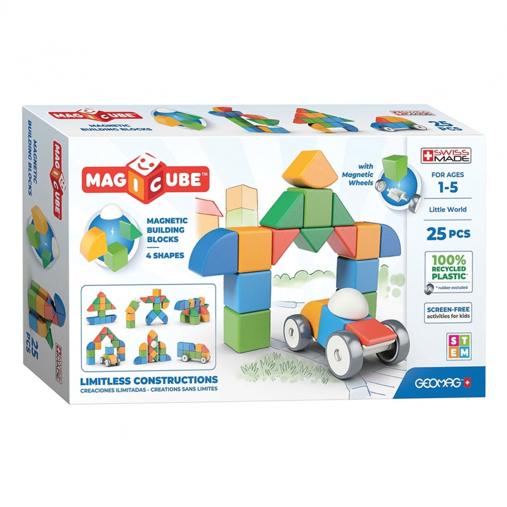 Магнитен конструктор, Geomag, Magicube, Малък свят, 25 части