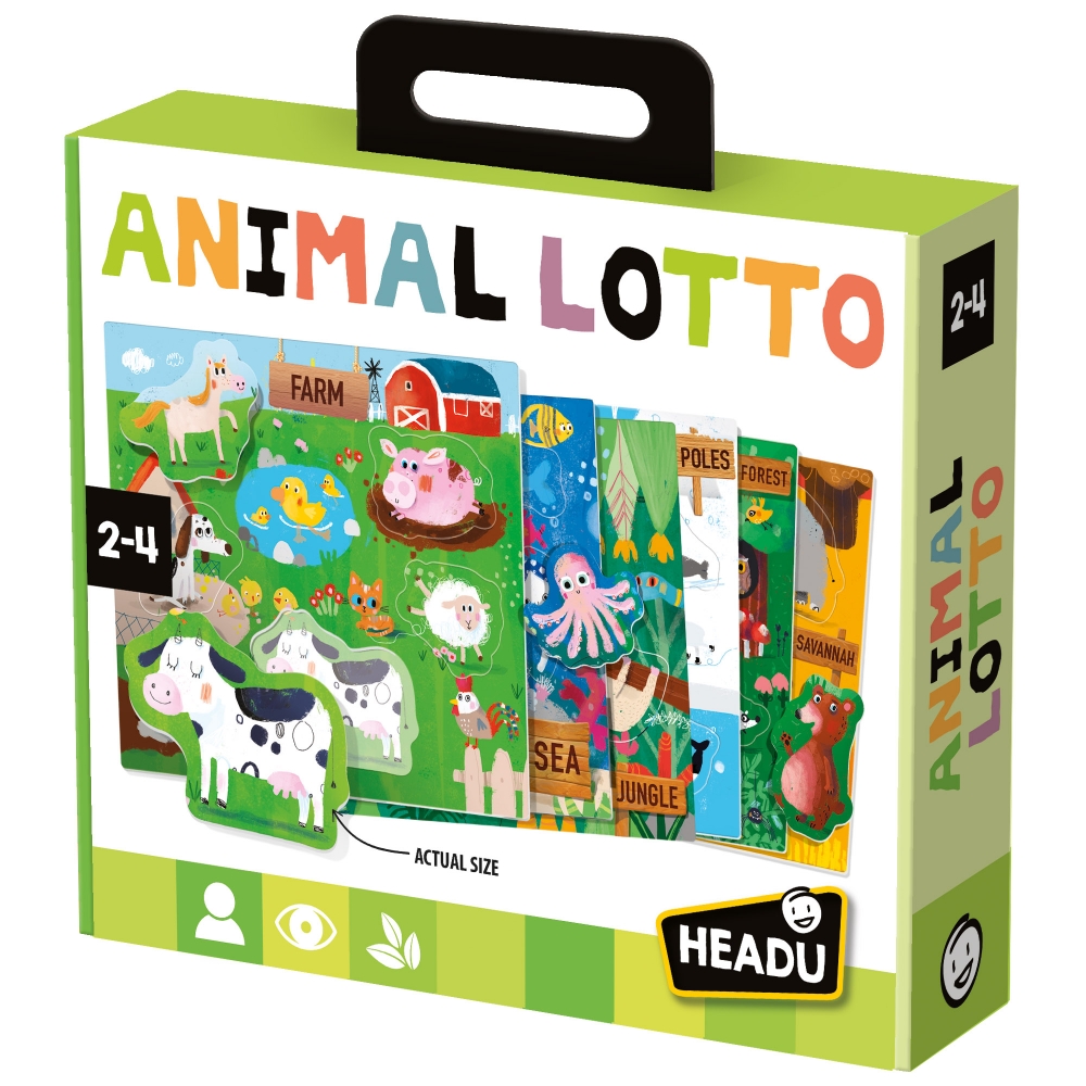 Образователна игра, Headu, Montessori, Лото с животни