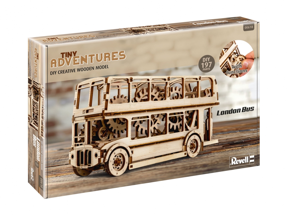 Сглобяем модел от дърво, Revell, Малки приключения, Лондонски автобус, 216 части