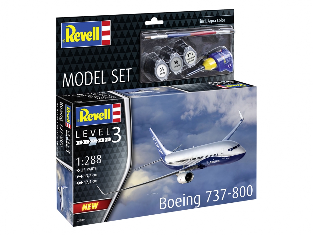 Сглобяем модел, Revell, Самолет,Boeing 737-800, 25 части