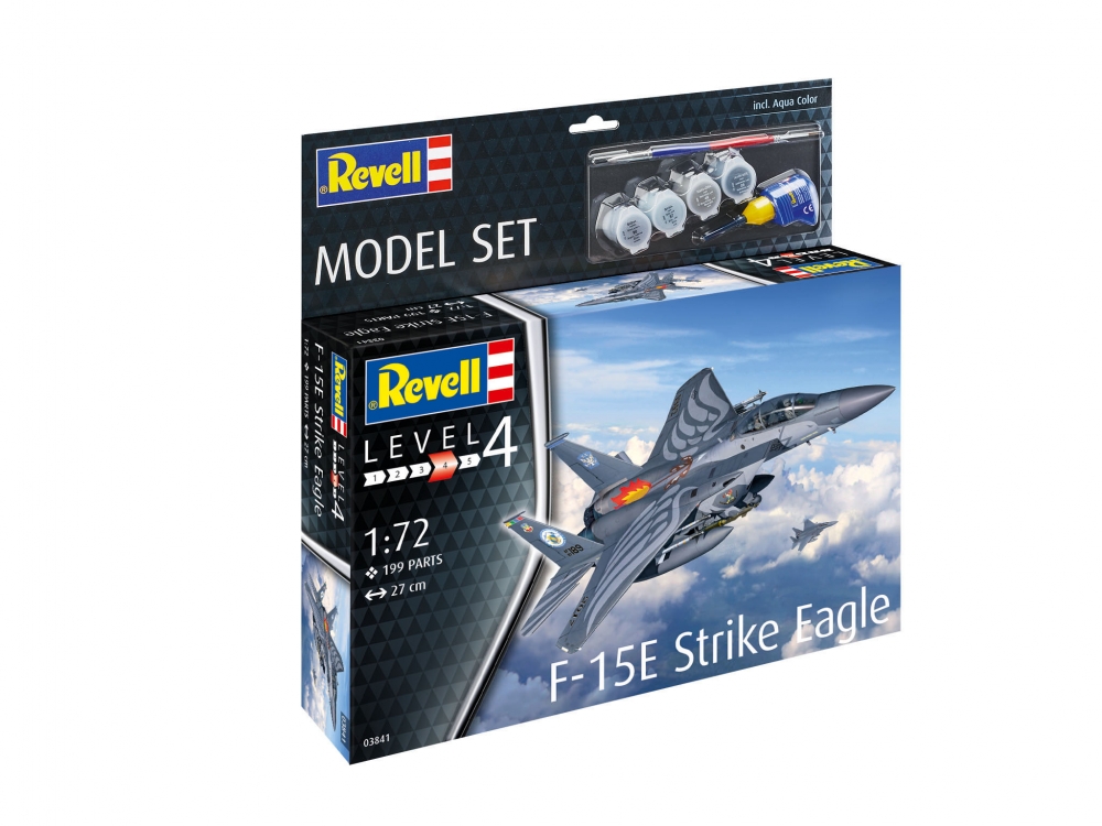 Сглобяем модел, Revell, Самолет, F-15E Strike Eagle, 199 части