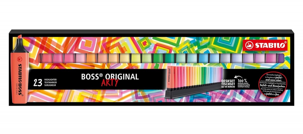 Комплект текст маркери, Stabilo, Boss Original Arty Deskset, 23 цвята