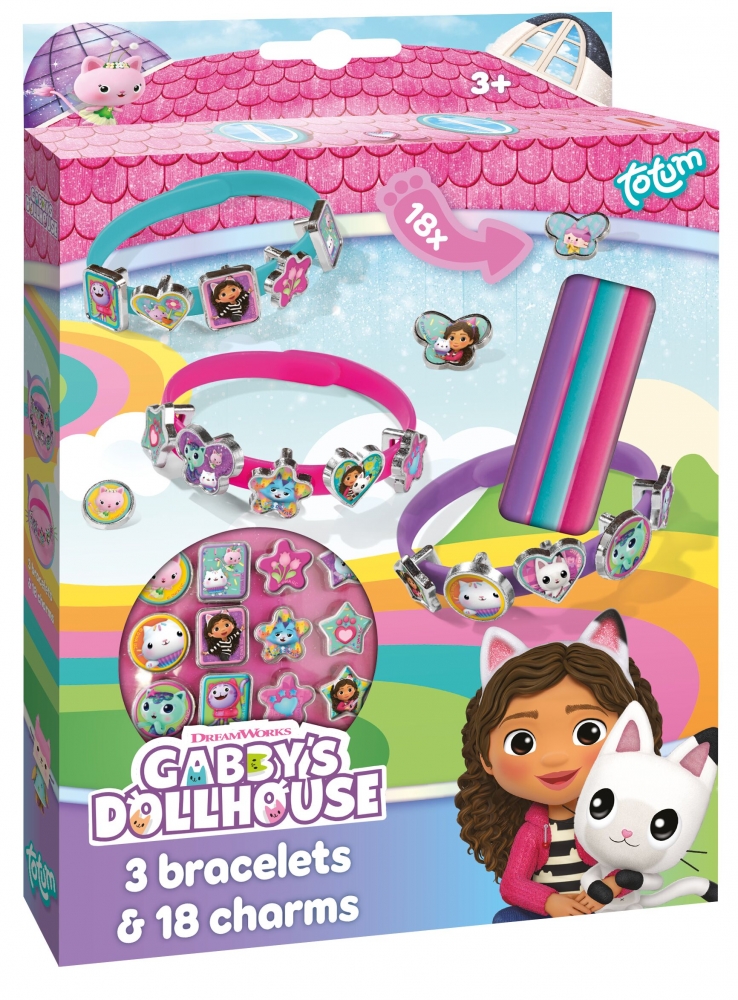 Творчески комплект, Totum, Gabby′s Dollhouse, Направи сам гривни, 3 броя