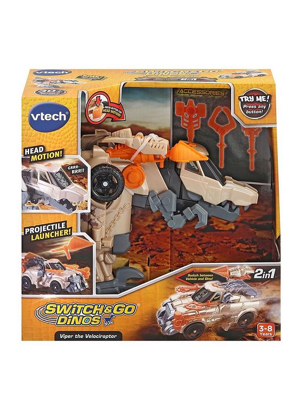 Интерактивна играчка, Vtech, Трансформер Viper, Автомобил и Динозавър Велосираптор 2 в 1