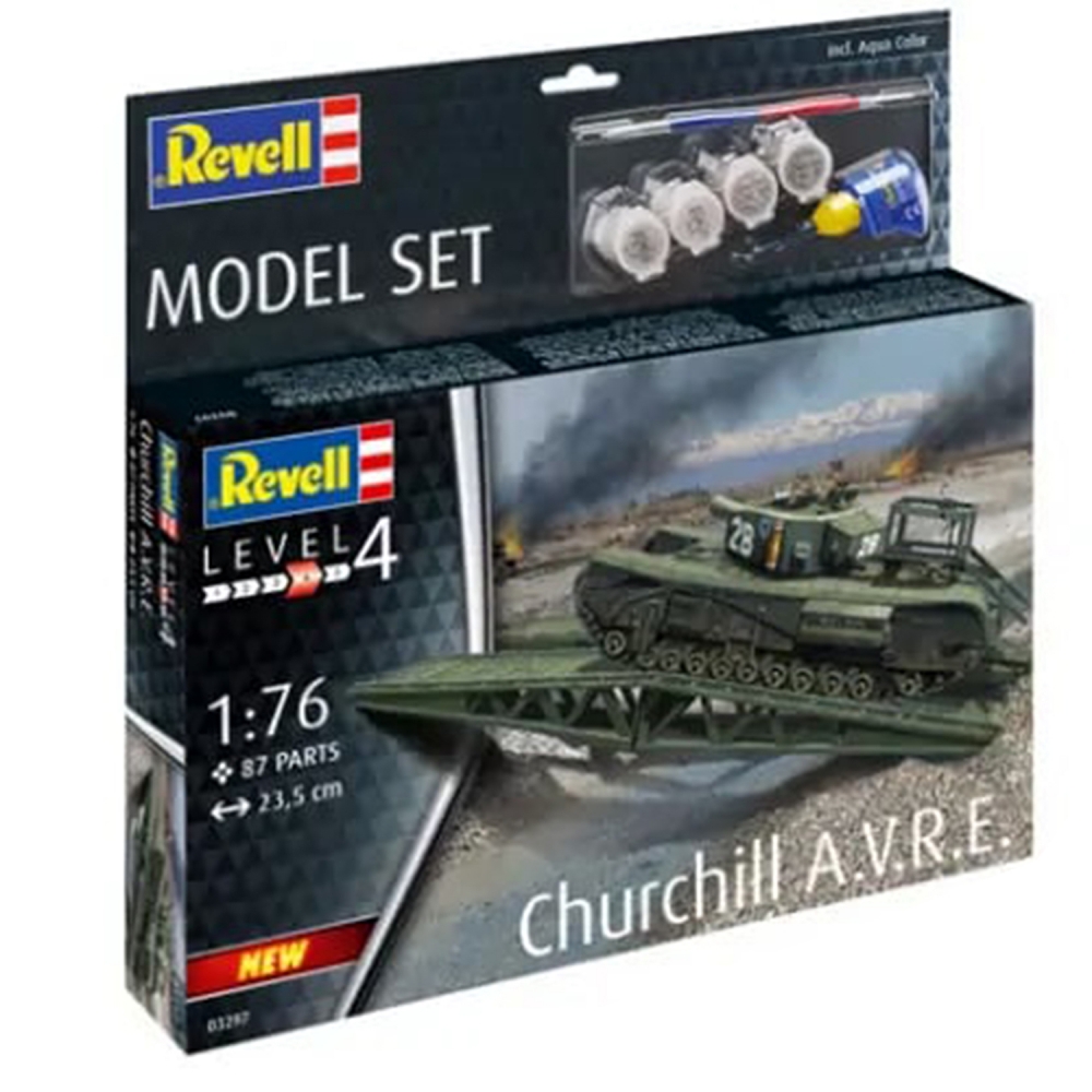 Комплект сглобяем модел, Revell, Churchill A.V.R.E., 87 части
