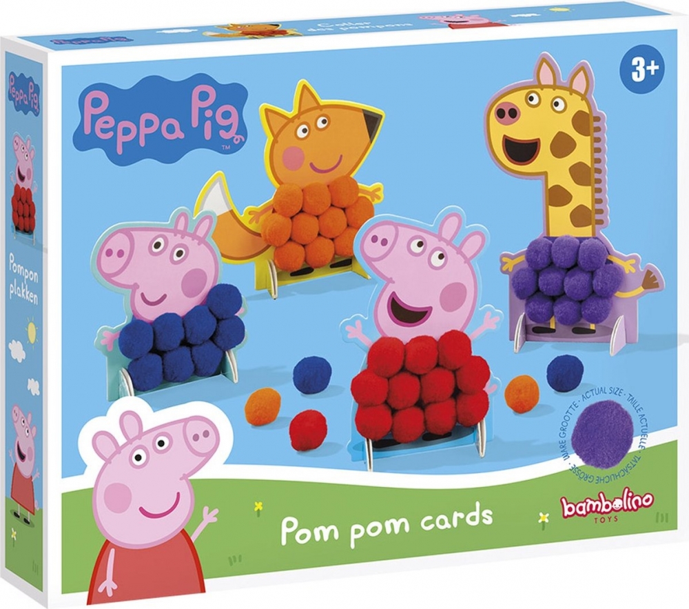 Творчески комплект, Totum, Peppa Pig, Декорирай с помпони