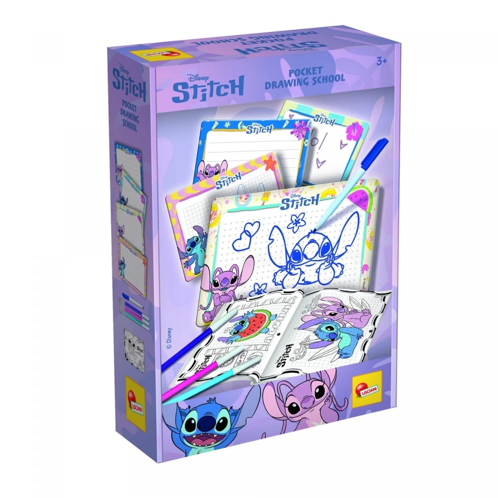 Творчески комплект, Lisciani, Stitch, Училище по рисуване, Pocket 