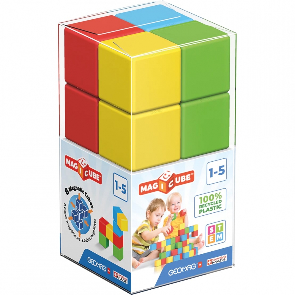 Магнитен конструктор, Geomag, Magicube, Full Color, 8 части