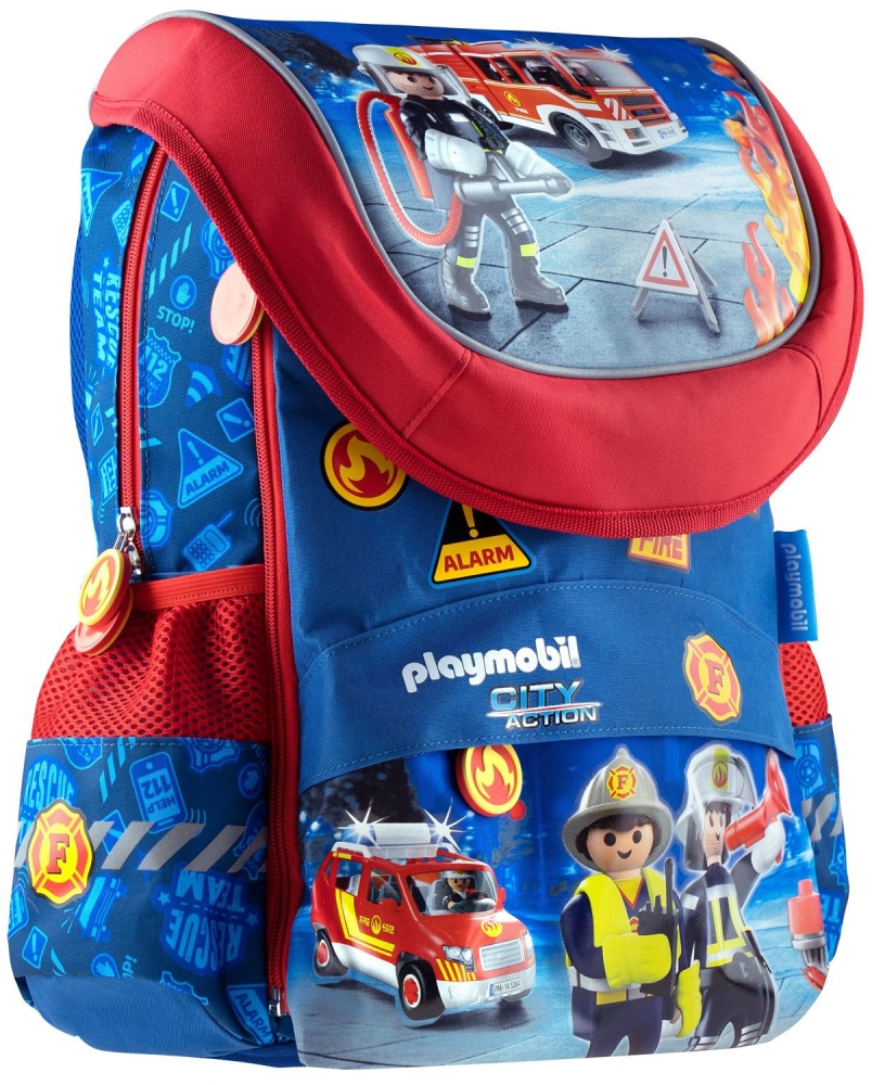 Детска раница, Astra, PL-02, Playmobil, Пожарна, 28 х 36 х 18 см