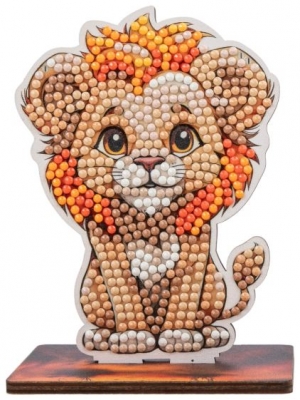 Комплект за диамантена бродерия, Craft Buddy, Crystal Art Buddies, Лъв, 7 части