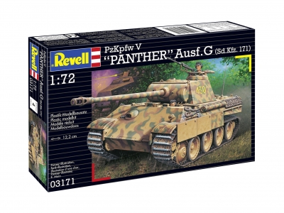 Сглобяем модел, Revell, Германски танк от Втората световна война PzKpfw V, 124 части