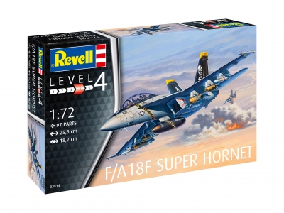 Сглобяем модел, Revell, Самолет F/A 18F Super Hornet, 97 части