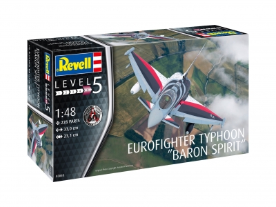 Assembly model, Revell, Eurofighter Typhoon BARON SPIRIT fighter jet, 228 parts