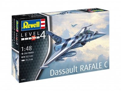 Сглобяем модел, Revell, Изтребител Dassault Aviation Rafale C, 204 части