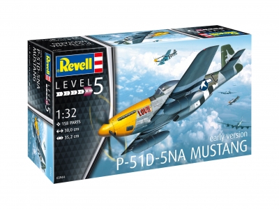 Сглобяем модел, Revell, Изтребител P-51D-5NA Mustang, 158 части